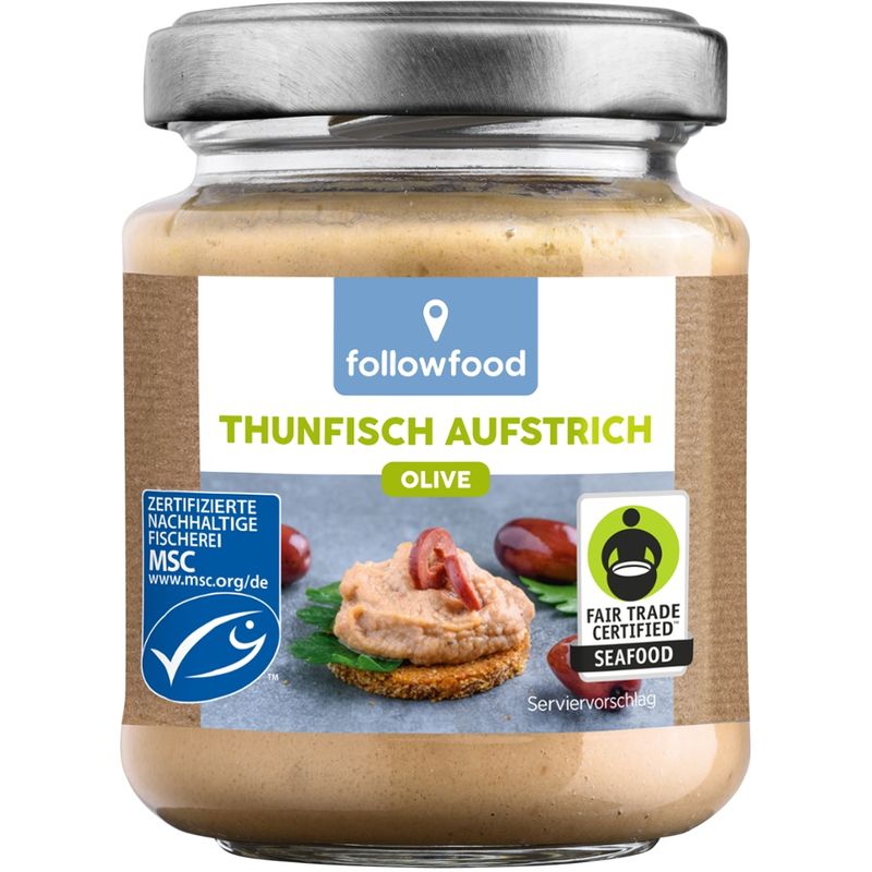 followfood Thunfisch Aufstrich Natur mit Thunfisch aus nachhaltigem Wildfang und Bio-Zutaten - Produktbild