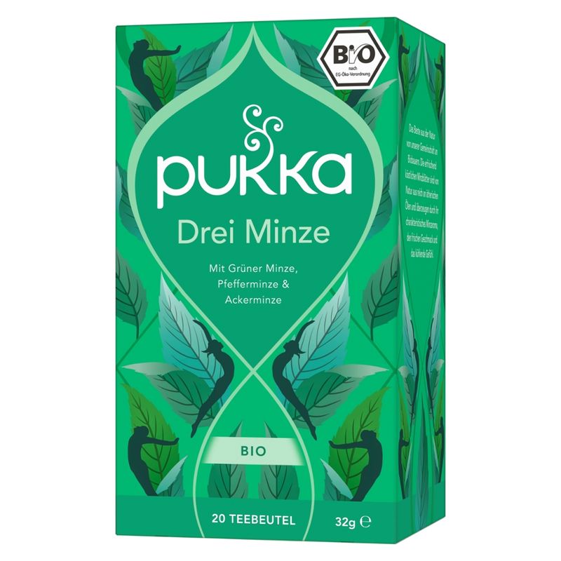 Pukka Pukka Bio-Minzteemischung Drei Minze, mit Grüner Minze, und Pfefferminze - Produktbild
