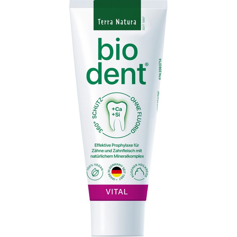 Terra Natura biodent VITAL basische Zahncreme - Produktbild