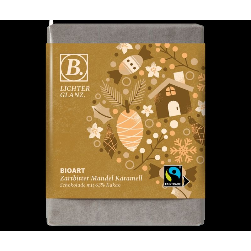 BioArt AG B. Schokolade Weihnachten Lichterglanz 70g bio, FT-Cert. - Produktbild