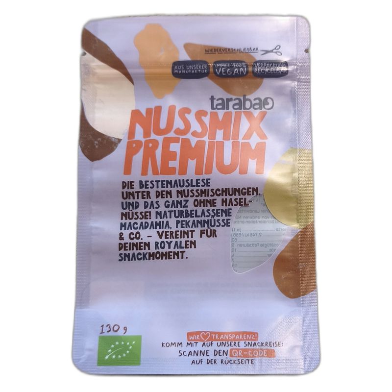 TARABAO Nussmix Premium im 130-g-Doypack - Produktbild