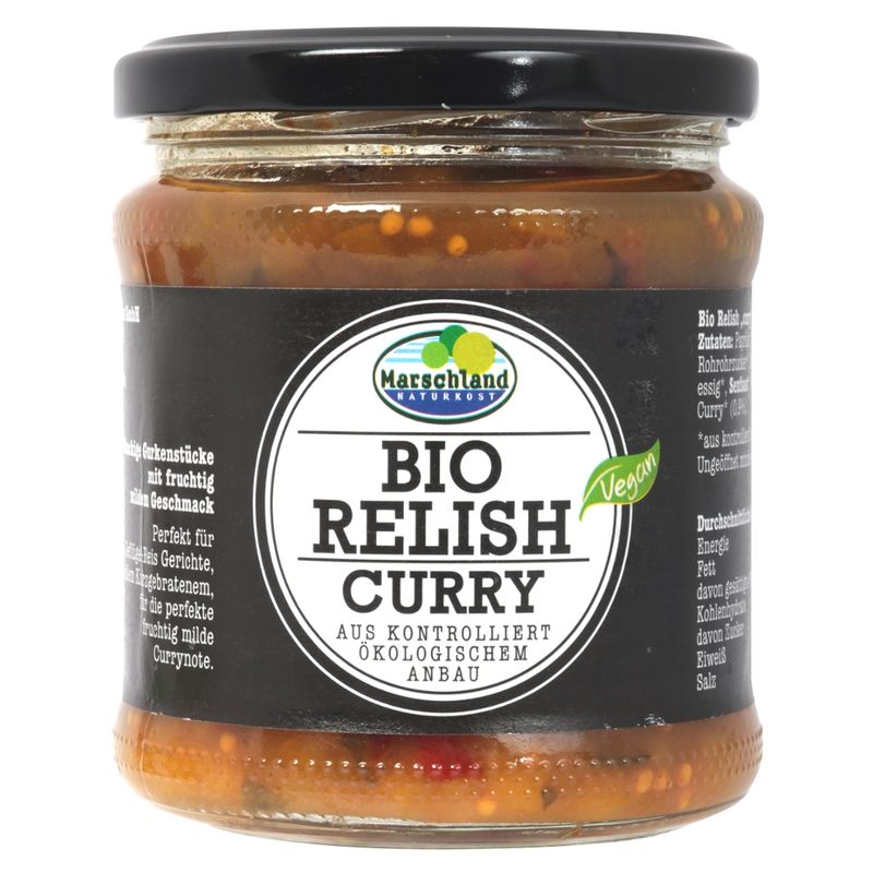 Marschland  Bio Gurken-Relish Curry 370 ml Gl. MARSCHLAND - Produktbild