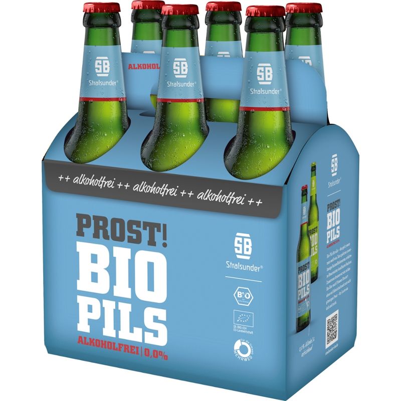 Stralsunder Stralsunder Bio-Pils alkoholfrei 6x0,5l - Produktbild