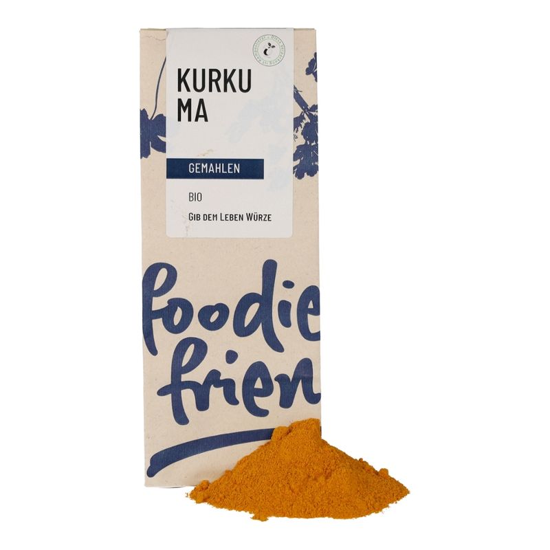 foodie & friends BIO Kurkuma gemahlen in einer kompostierbaren Tüte - Produktbild