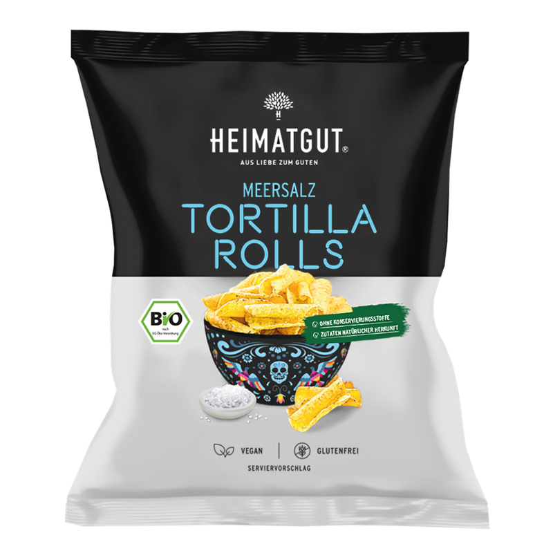 Heimatgut Bio Tortilla Rolls Meersalz 125g - Produktbild