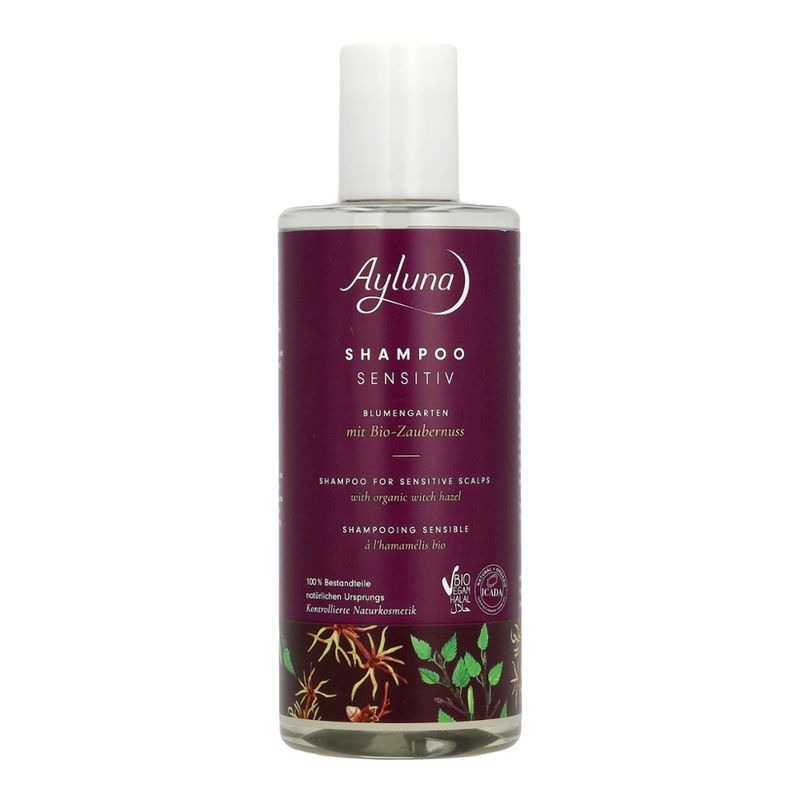 Ayluna Shampoo Sensitiv Blumengarten mit Bio-Zaubernuss - Produktbild