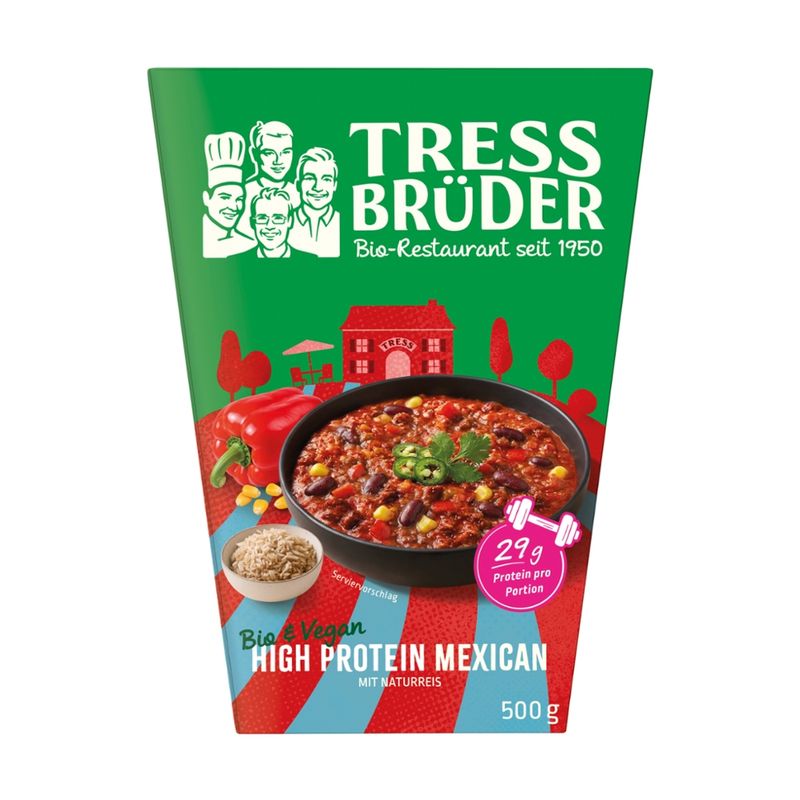 Tress Brüder Bio High Protein Mexican mit Naturreis 500g - Produktbild