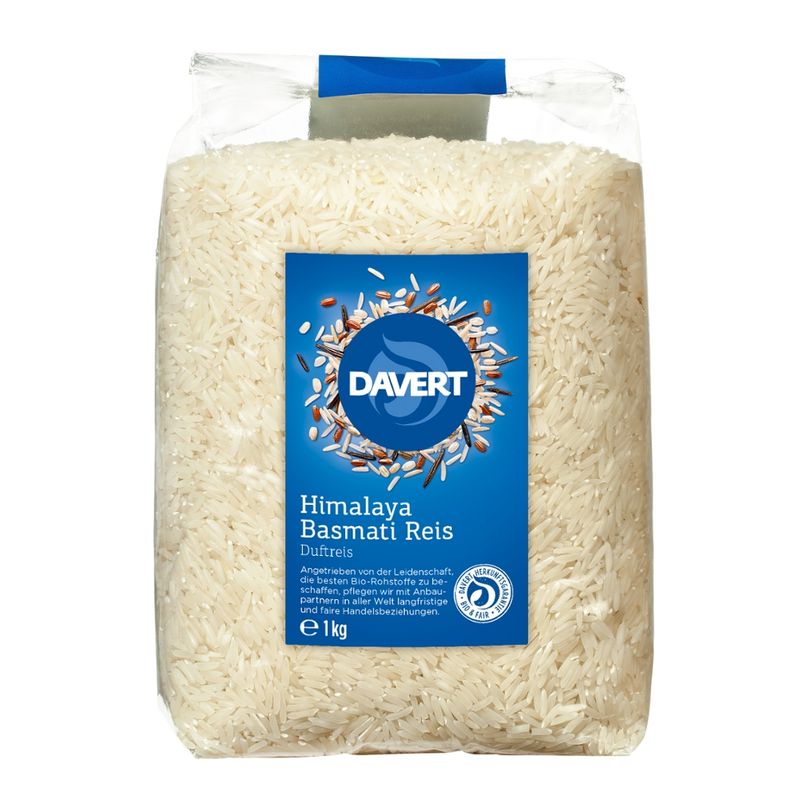 Davert Himalaya Basmati Reis weiß 1kg - Produktbild