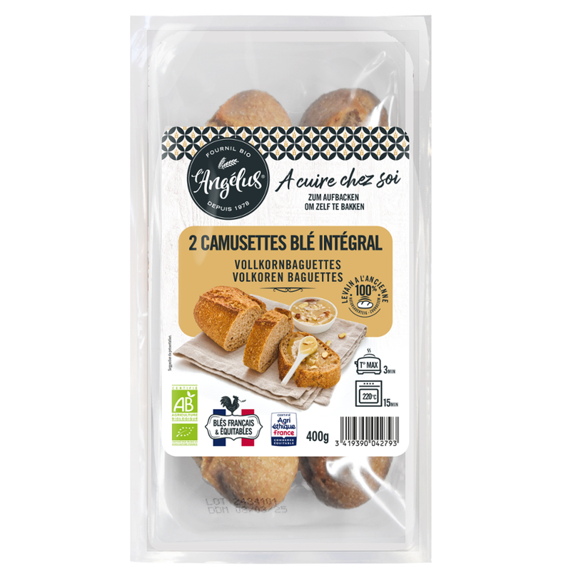 L'Angélus Vollkorn-Baguettes 2x200g zum Aufbacken - Produktbild