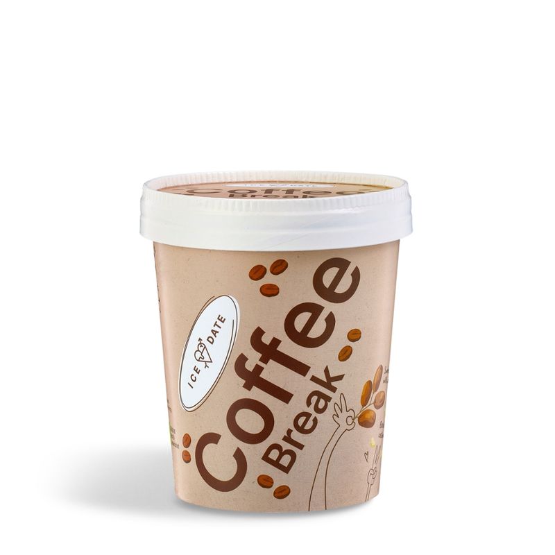 iceDate iceDate Bio-Coffee-Break-Eis, vegan, laktosefrei, glutenfrei, mit Datteln gesüßt 450ml - Produktbild