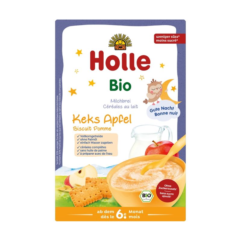 Holle  Bio-Milchbrei Keks Apfel - Produktbild