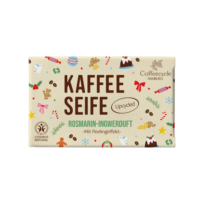 Coffeecycle  Kaffeeseife Rosmarin-Ingwer mit upcycled Kaffeesatz - Produktbild