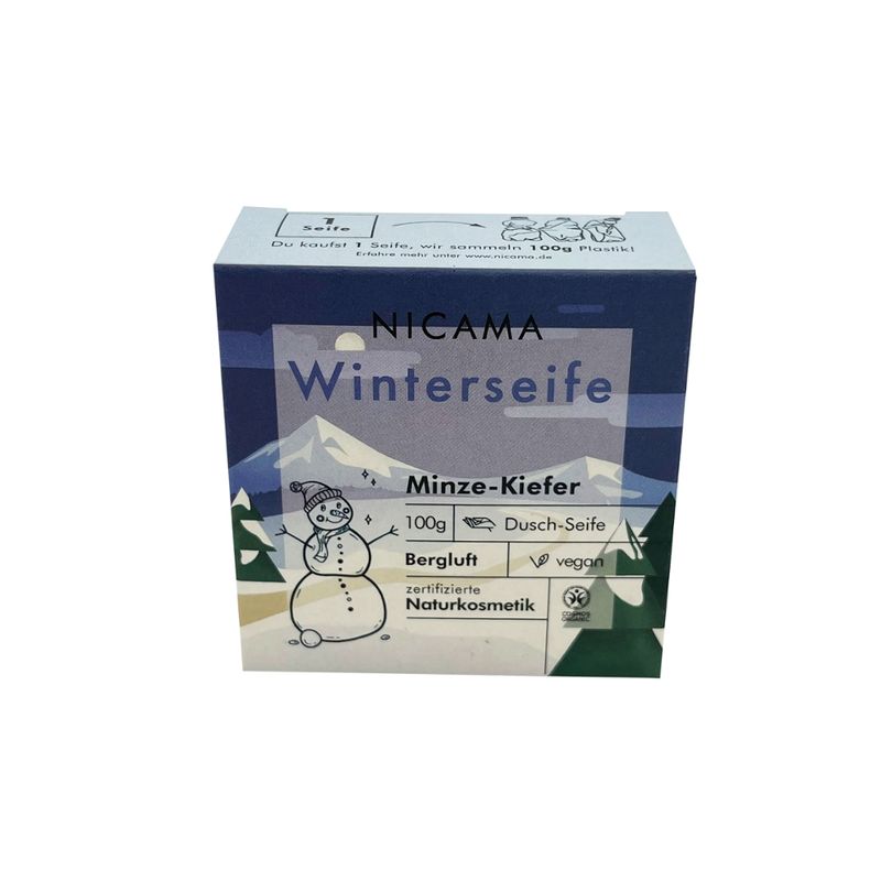 NICAMA NICAMA zertifizierte Bio-Winterseife Minze-Kiefer 100 g - Produktbild