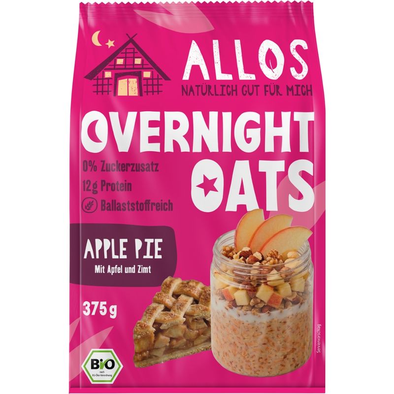 Allos Overnight Oats Apple Pie - Produktbild