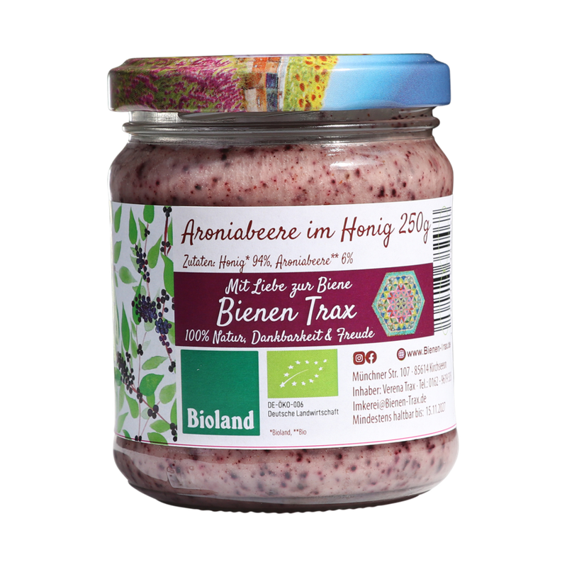 Familienimkerei Bienen-Trax Aroniabeere im Honig 250g - Produktbild