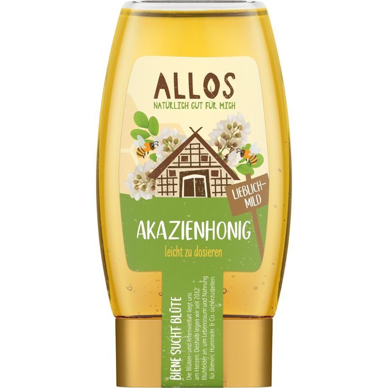 Allos Akazienhonig im Spender - Produktbild