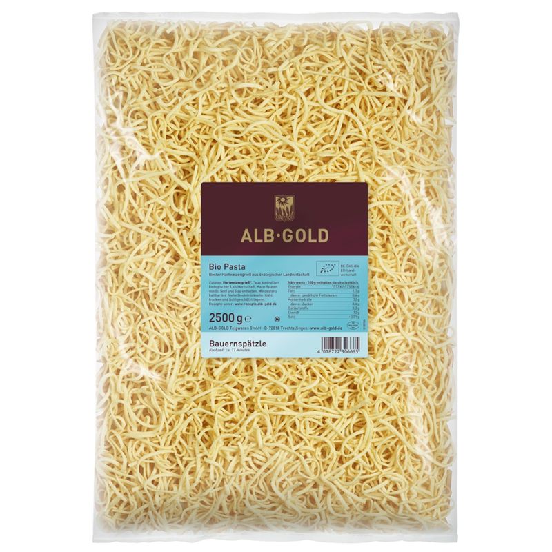 ALB-GOLD AG Bio Bauernspätzle ohne Ei 4 x 2,5 kg - Produktbild