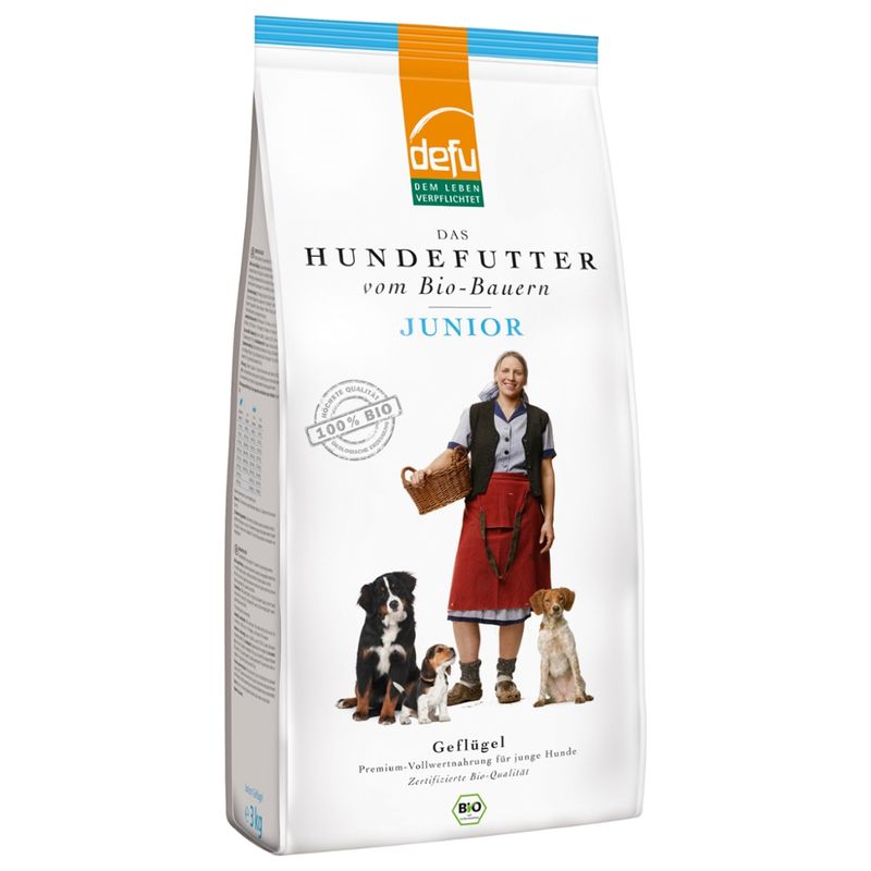 defu - Das Tierfutter vom Bio-Bauern Hund Junior Geflügel - Produktbild