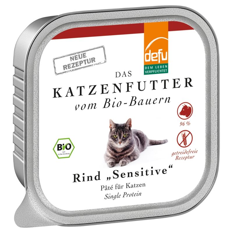 defu - Das Tierfutter vom Bio-Bauern Katze Rind "Sensitive" - Produktbild