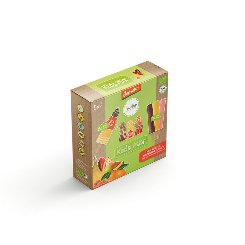 froobie froobie Demeter Kids Mix Eis am Stiel Multipack 3x30ml & 2x55ml, völlig natürlich und ohne künstliche Zusatzstoffe - Produktbild