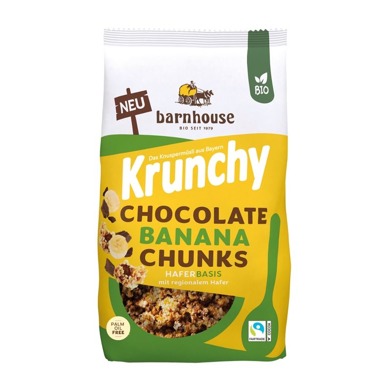 Barnhouse  Krunchy Chocolate Banana Chunks, 450g - Produktbild