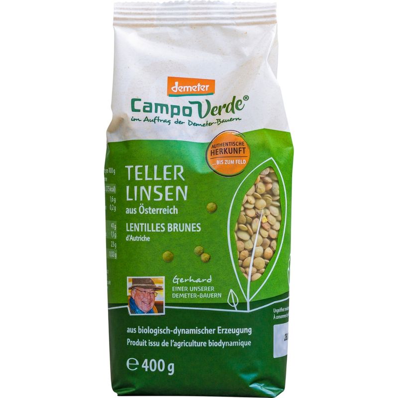 Campo Verde CV demeter Braune-Teller-Linsen 400g - Produktbild