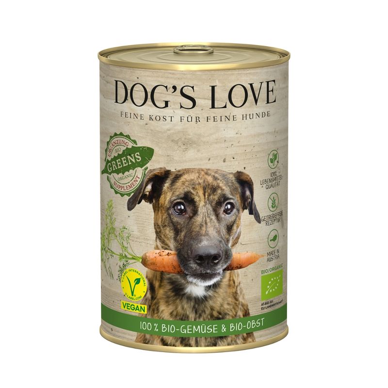 DOG'S LOVE DOG'S LOVE Adult BIO Greens mit mit Bio-Gemüse & Bio-Obst 400g - Produktbild