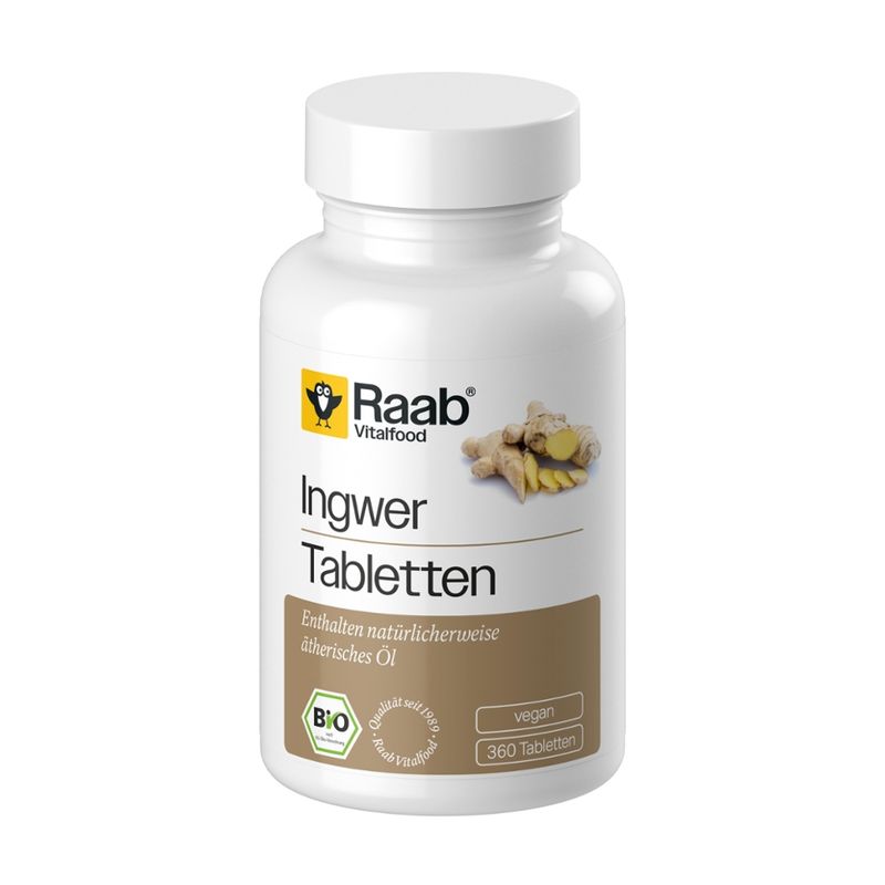 Raab Vitalfood BIO Ingwer Tabletten, 360 St. - Produktbild
