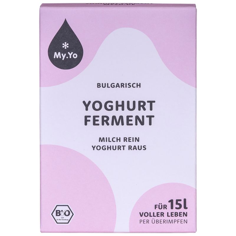 My.Yo Bio Yoghurt Ferment Bulgarisch, zur Herstellung von je 1L Joghurt, Inhalt: 3 Beutel à 5g - Produktbild