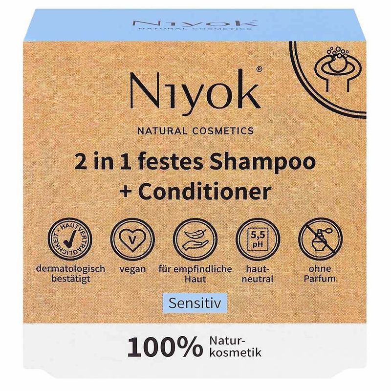 Niyok 2 en 1 shampooing solide & après-shampooing Sensitiv - Produktbild