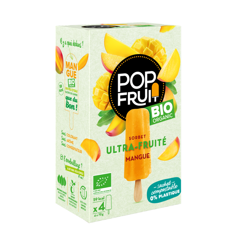 POP FRUIT Pop Fruit Bio-Mango Eis am Stiel 4 x 70g - Produktbild