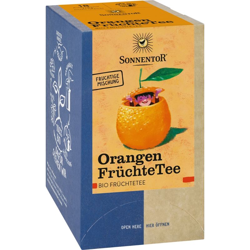Sonnentor Orangen FrüchteTee, Doppelkammerbeutel - Produktbild