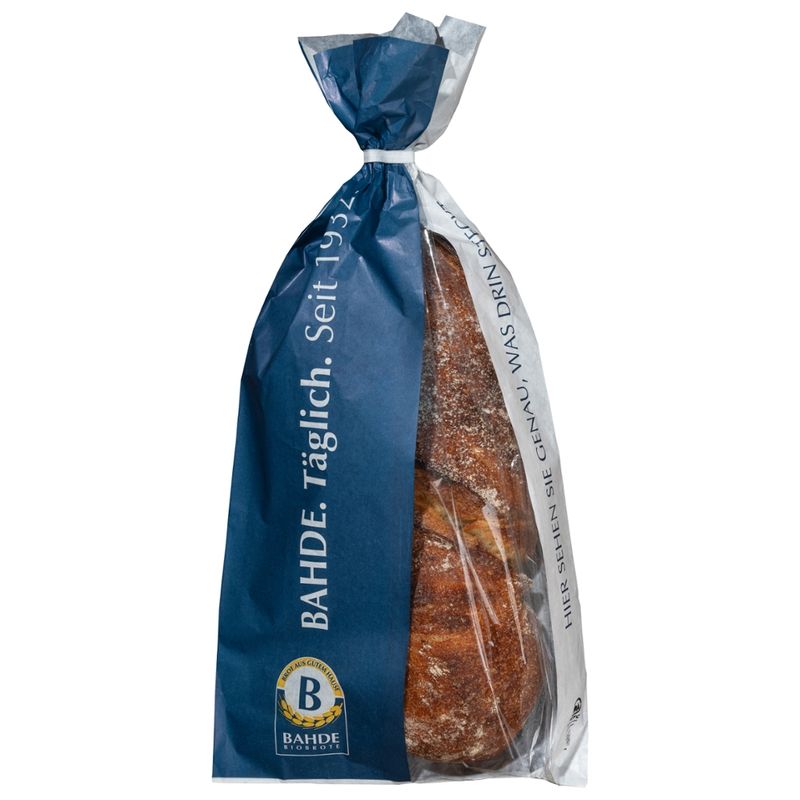 BAHDE Biobrote Wurzelbrot demeter verpackt - Produktbild