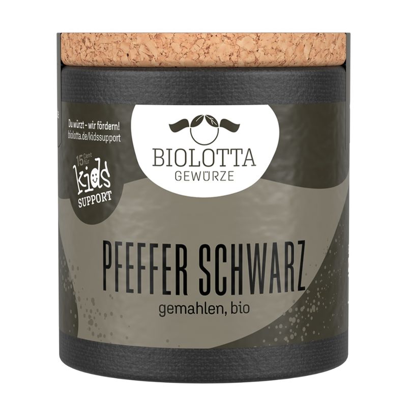 Biolotta Biolotta Korkdose Pfeffer schwarz gemahlen, bio - Produktbild