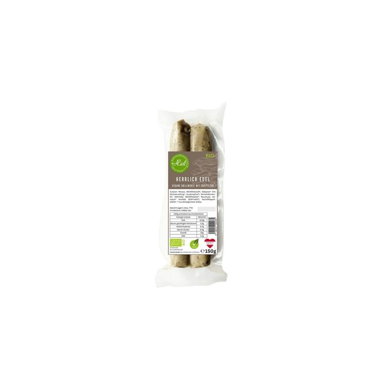 Hiel - Vegetarische Feinkost Herrlich Edel - Vegane Grillwurst mit Edelpilzen - Produktbild