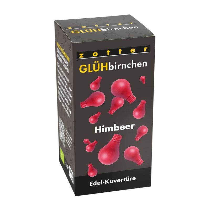Zotter Schokolade Glühbirnchen - Himbeer - Produktbild