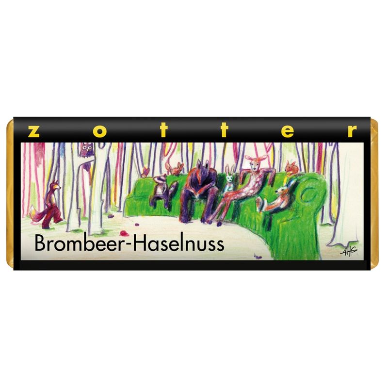 Zotter Schokolade Brombeer - Haselnuss - Produktbild