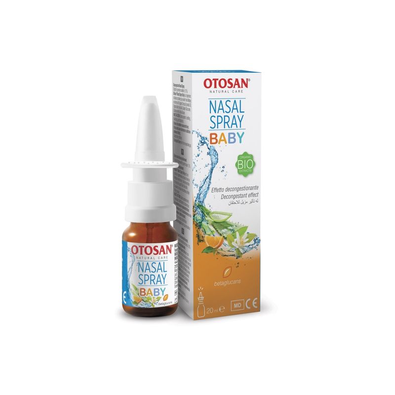 otosan OTOSAN Baby Nasenspray 30 ml ist ein natürliches Nasenpspray basierend auf Pflanzenextrakten, das gezielt zum Einsatz gegen eine verstopfte Nase bei Kindern und Kleinkindern konzipiert wurde. - Produktbild