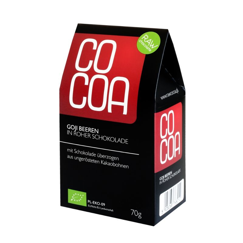 Cocoa Cocoa Goji Beeren in premium bean-to-bar Schokolade, raw & vegan - Produktbild