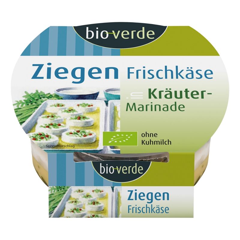 bio-verde Ziegen-Frischkäse in Kräuter-Marinade mit rosa Pfeffer 100 g - Produktbild