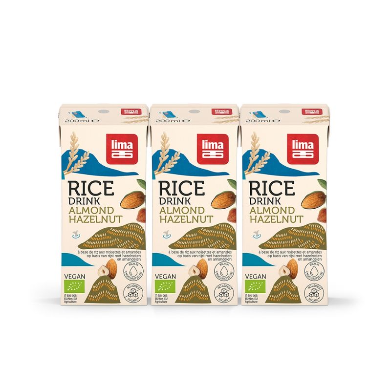 Lima Reisdrink Haselnuss Mandel 3x200ml - Produktbild