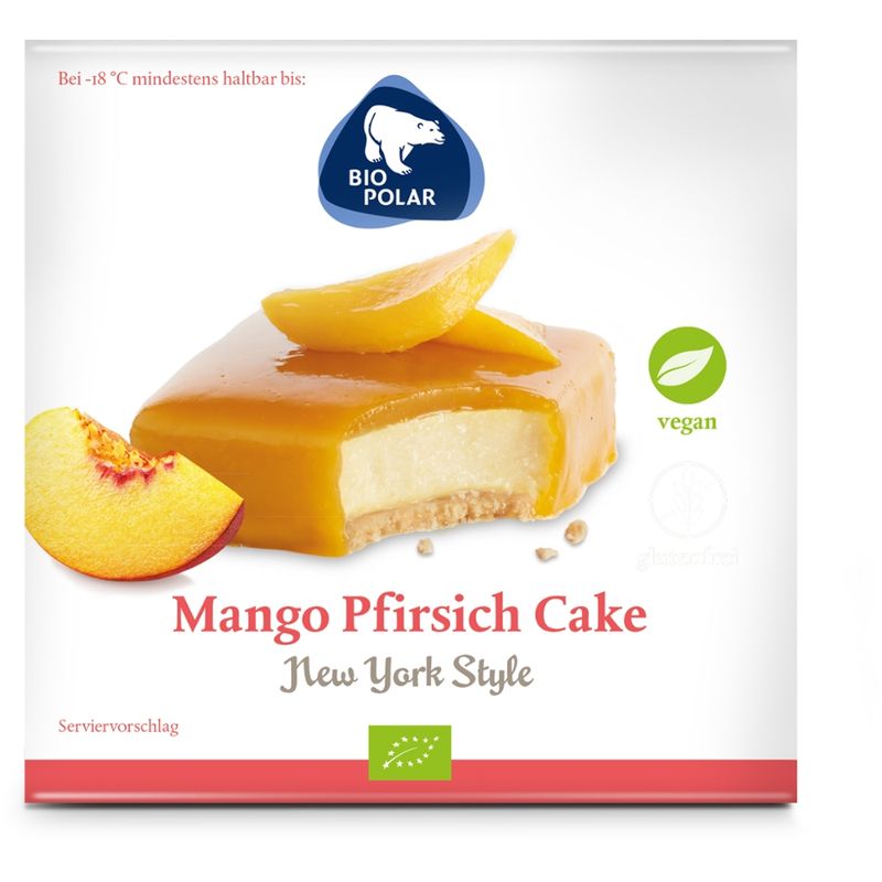 Biopolar Veganer Mango Pfirsich Cake - New York Style - Produktbild