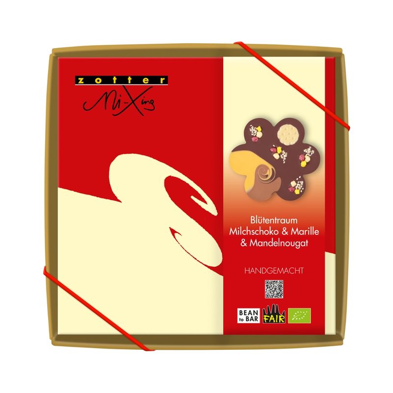 Zotter Schokolade Blütentraum Milchschoko & Marille & Mandelnougat - Produktbild