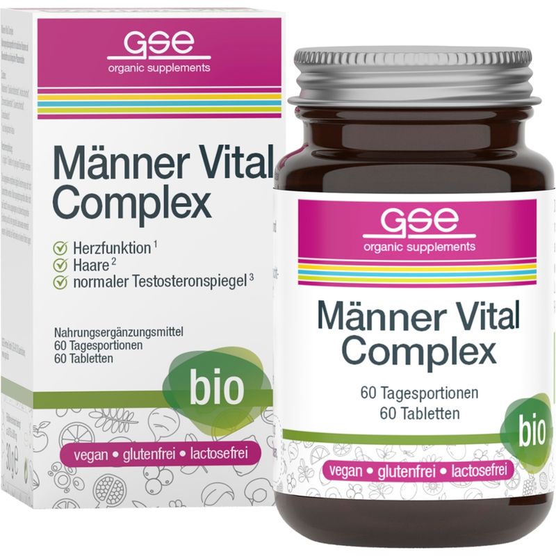 GSE  Männer Vital Complex (Bio), 60 Tabl. à 500mg - Produktbild