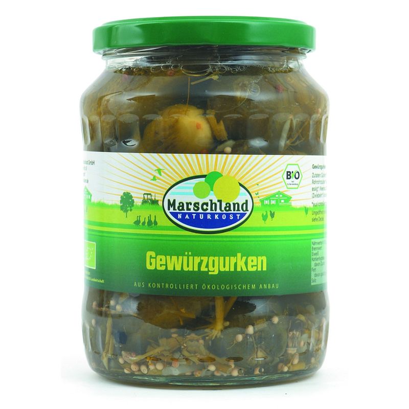 Marschland  Bioland Bio-Gewürzgurken 720 ml Gl. MARSCHLAND - Produktbild