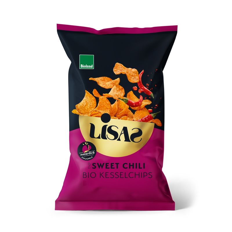 Lisas Lisas Bio-Kesselchips Typ Sweet Chili 115g - Produktbild