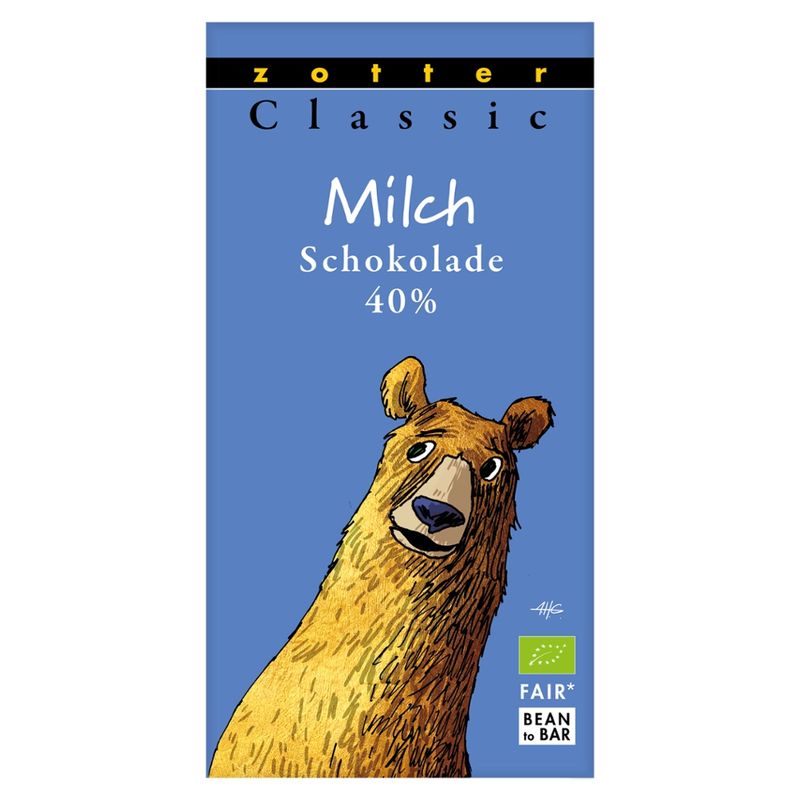Zotter Schokolade Classic Milch Schokolade - Produktbild
