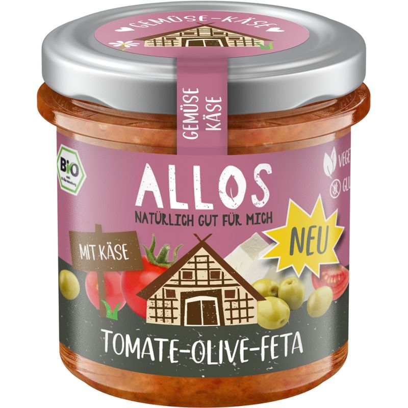 Allos Gemüse Käse Aufstrich Tomate-Olive-Feta - Produktbild