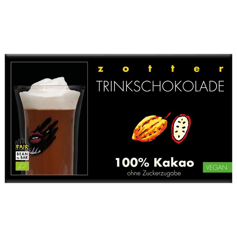 Zotter Schokolade 100% Kakao, ohne Zuckerzugabe - Produktbild