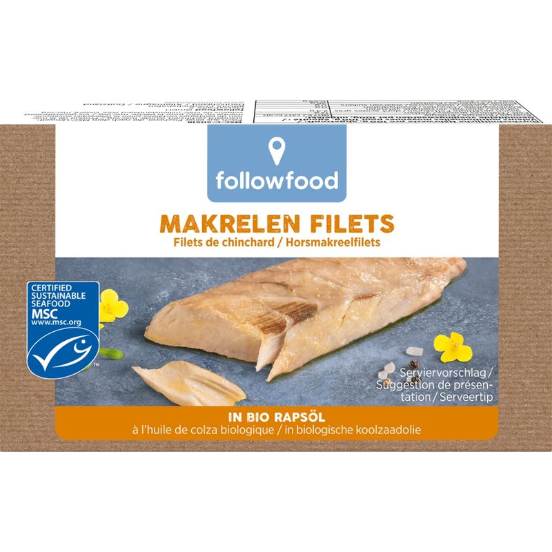 followfood MSC Makrelen Filets (Trachurus murphyi) in Bio Rapsöl aus nachhaltigem Wildfang - Produktbild